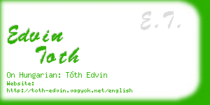 edvin toth business card